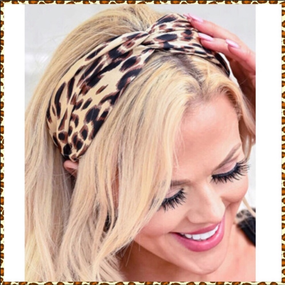 Leopard print headband